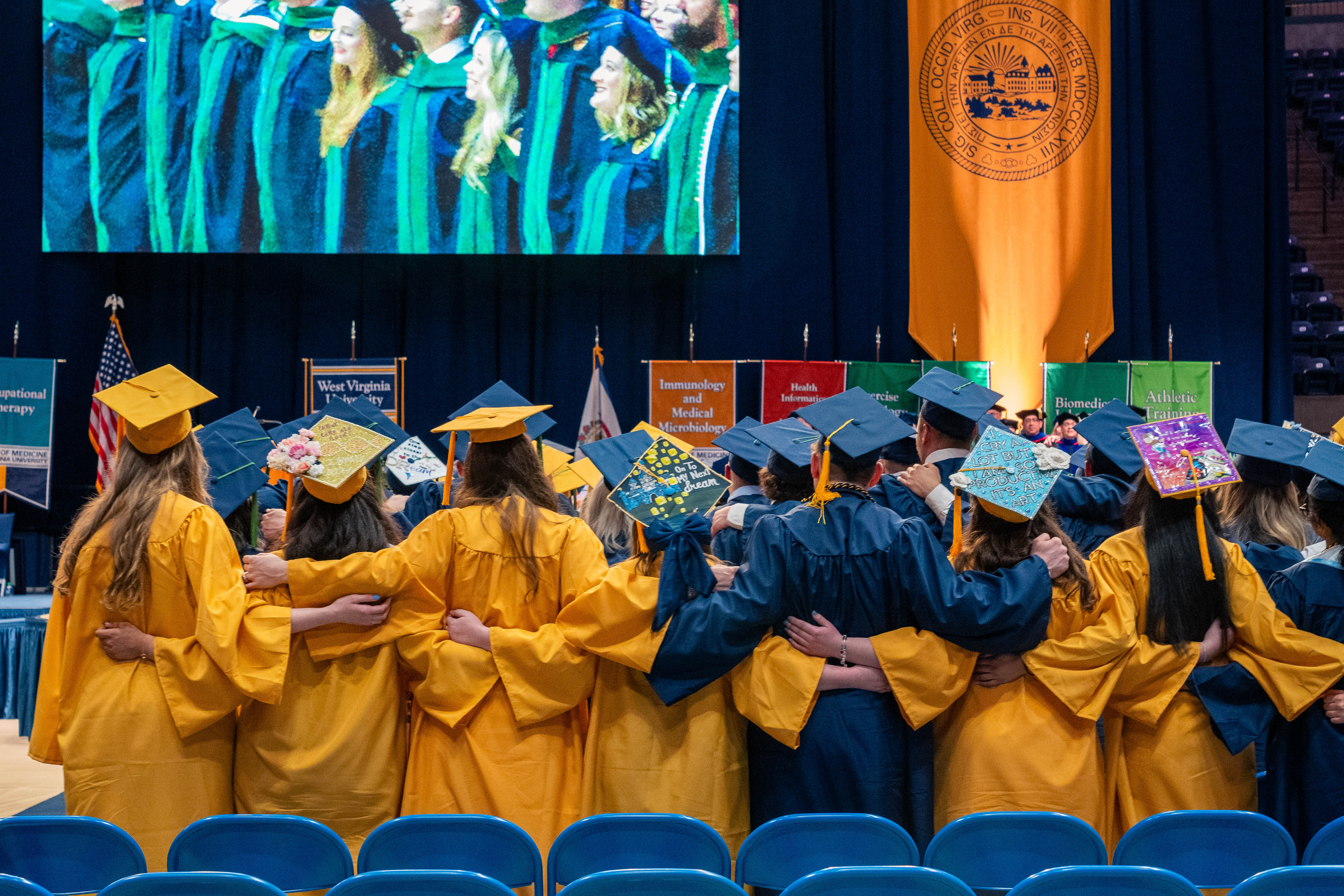 Students at graduation