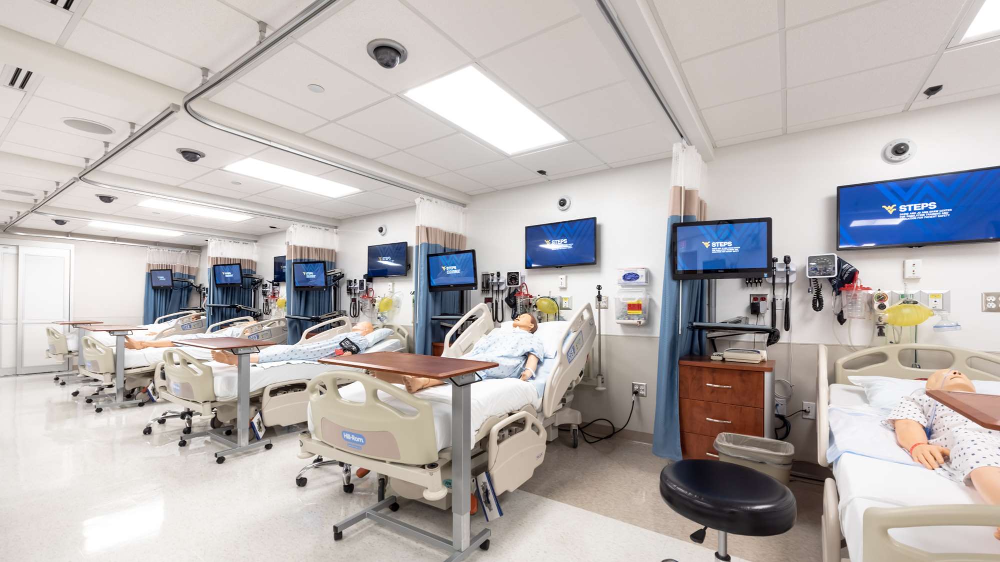 Patient beds in the WV STEPS Center