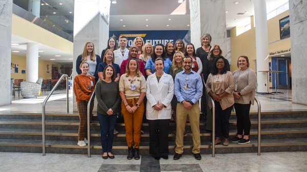 Department of Medicine Division of General Internal Medicine 2025 group photo at the HSC Pylons.