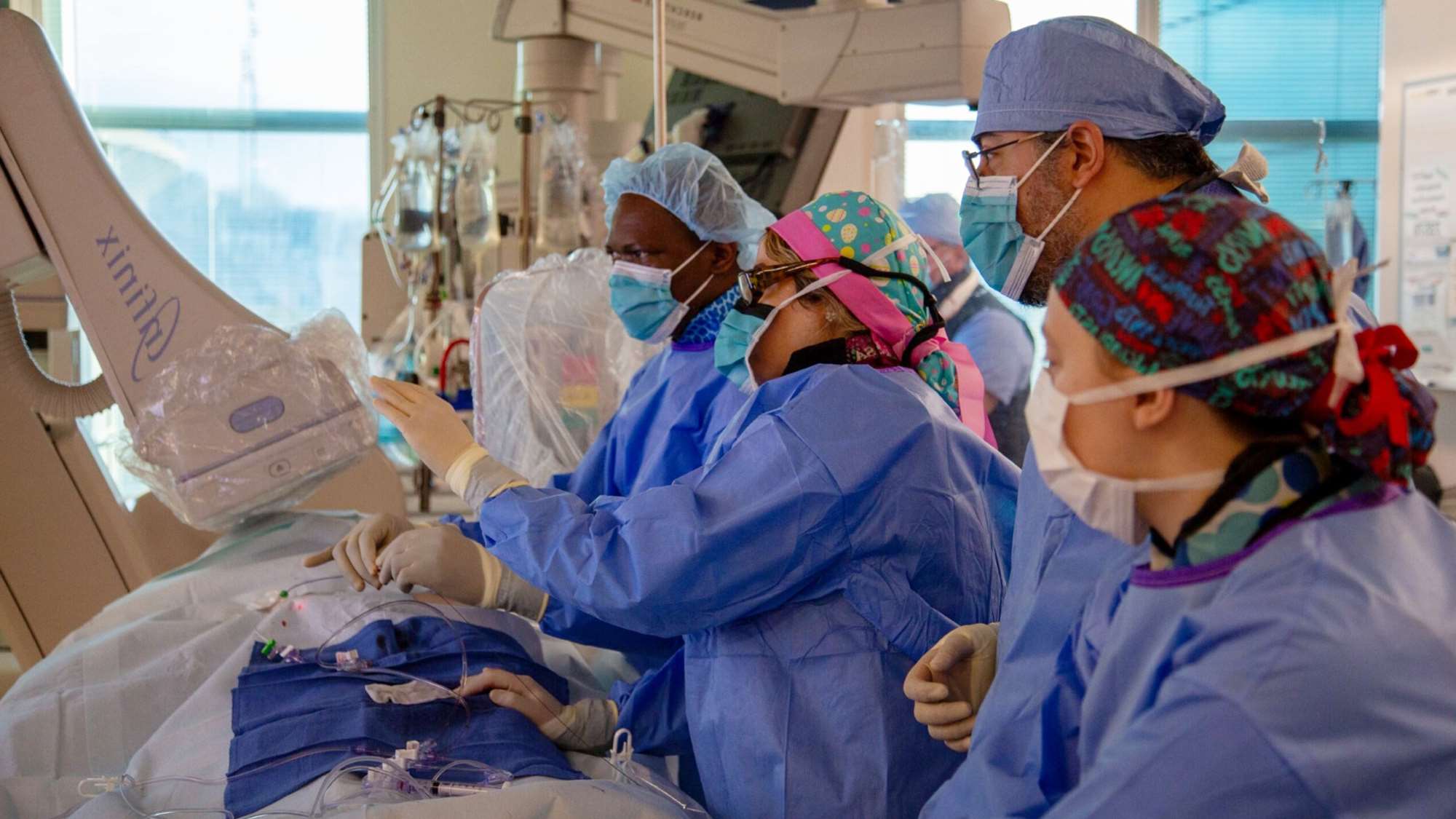 doctors with patient