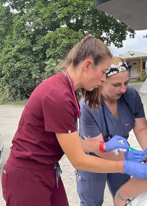 WVU physicians and residents deliver crucial care to patients in need as part of community health and street medicine rotation