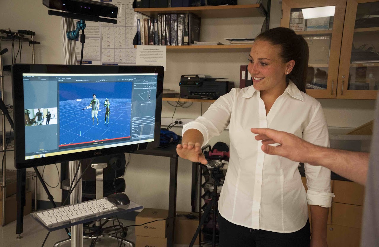 Personnel interacting with a computer display