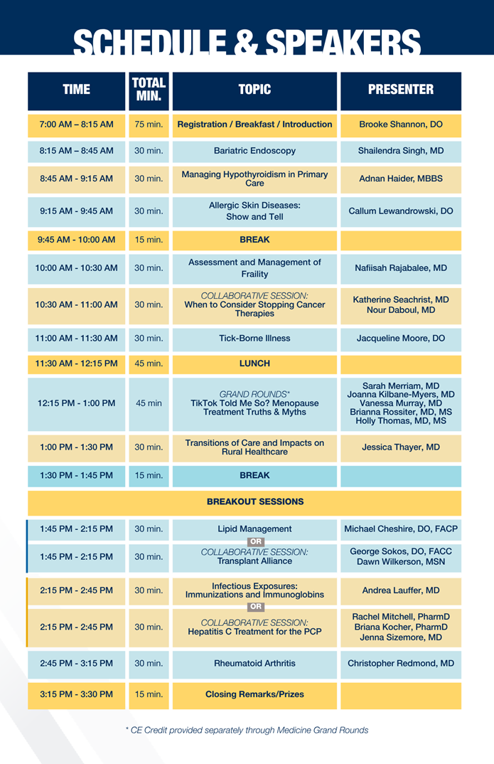 Dr. Di Conference Schedule / Agenda 2026